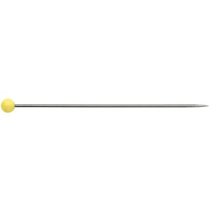 Glass Head Push Pins, 0,6mm x 43mm, Yellow, 20g (029153)