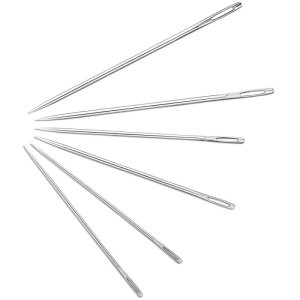 Darning Needles, Short, No. 5/0-1/0, Assorted, Silver/Gold Pack of 6 (124662)
