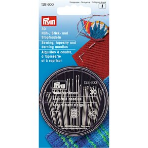 Sewing-, Knitting- and Darning Needle in Compact Box, Pack of 30 (128600)