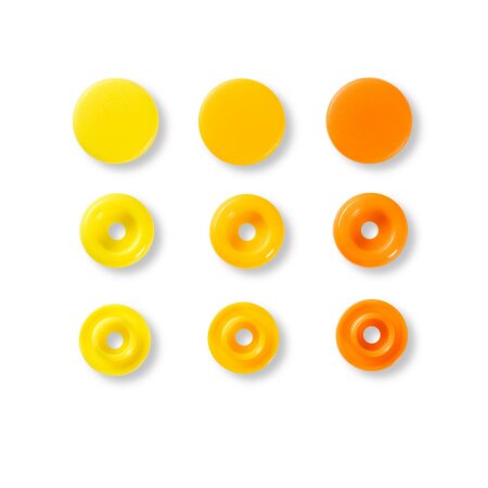 Snap Fasteners Color Snaps Yellow, Prym Love, Plastic 12,4mm, Pack of 30 (393004)