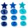 Snap Fasteners Color Snaps, Star Blue Turqiouse, Prym Love, Plastic, 12,4mm, Pack of 30 (393060)