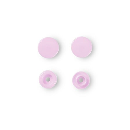 Color Snaps Snap Fasteners Light Pink, Plastic 12,4mm, Pack of 30 (393118)