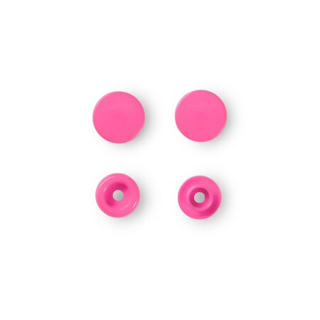 Color Snaps Snap Fasteners Pink, Plastic 12,4mm, 30 pieces (393147)