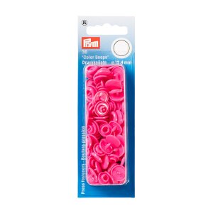 Color Snaps Snap Fasteners Pink, Plastic 12,4mm, 30...