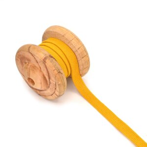 Flat Cotton Cord Hoodie String mustard 15mm