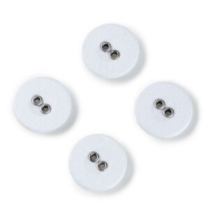 Laundry Buttons Linen, 17mm, White, Pack of 16 (311172)