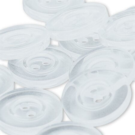 Laundry Buttons, 17mm, Transparent, Pack of 16 (311172)