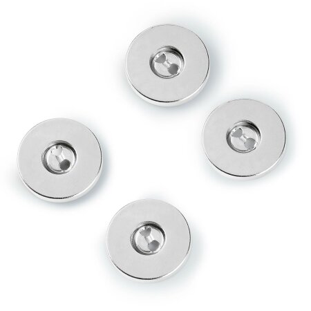 Magnetic Sew On Buttons, 19mm, Silver Colour (416470)