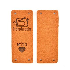 Application "handmade with heart" label light...