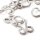Corsage Hooks and Eyes, Nr. 13, Silver Colour, Pack of 6 (261550)