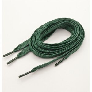 Hoodie Ribbon 1 pair - dark green glitter