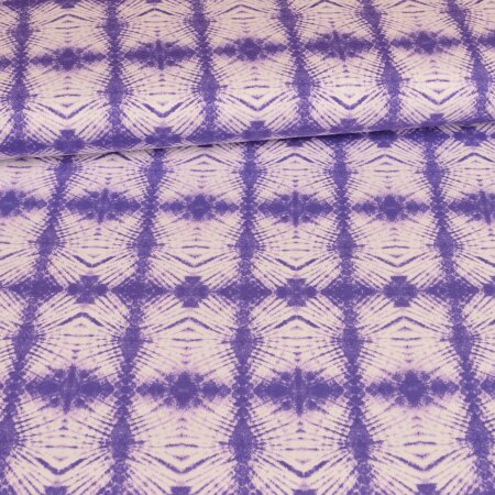 French Terry - Geometric Batik - Violet