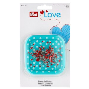 Magnetic Pincushion "Prym Love" with Glass Head Push Pins 9g (610287)