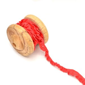 Elastic Cotton Lace - Red 19mm
