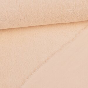 Teddy Fabric Cotton Uni Cream