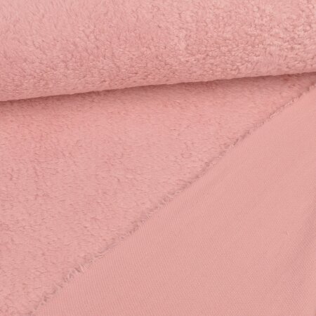 Teddy Fabric Cotton Uni Light Rosé