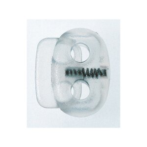Cord Lock, 2 Hole, Transparent, Pack of 2 (416658)