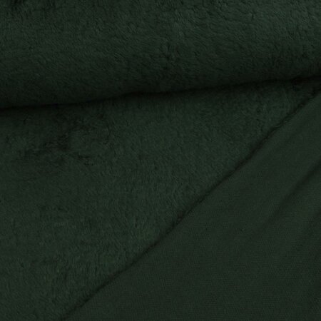 Teddy Fabric Cotton Uni Dark Green