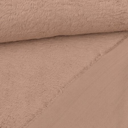 Teddy Fabric Cotton Uni Sand