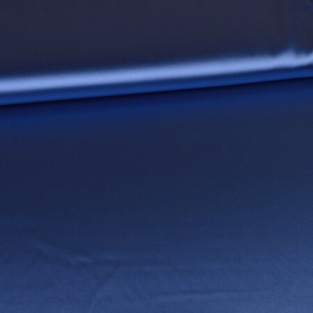 Satin fabric stretch - royal blue