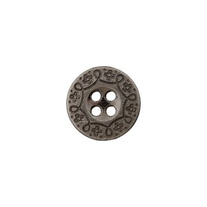 Metal button 4L 11mm old silver