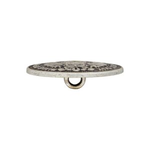 Metal button eyelet 20mm old silver
