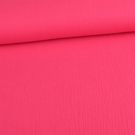 Organic Muslin Cotton Double Gauze Uni pink