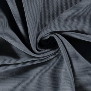 Cotton Jersey Ottoman Ribbed - Grey Blue