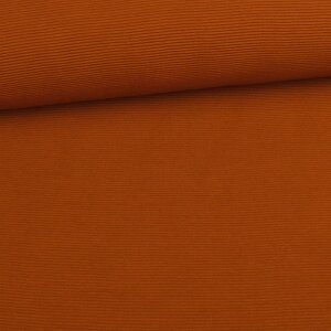 Cotton Jersey Ottoman Ribbed - rust
