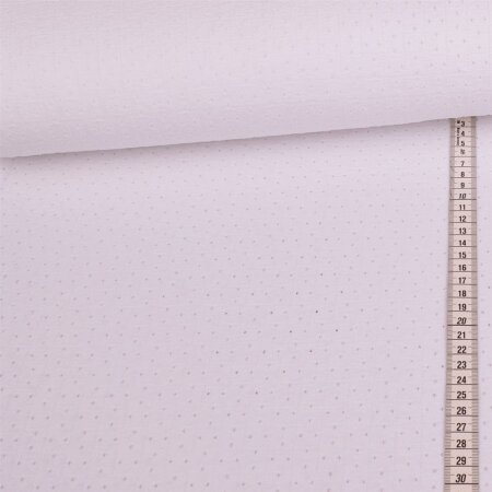 Jacquard with broderie anglaise White