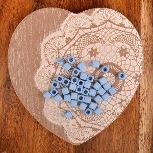 Beads Cube baby blue 7x7mm