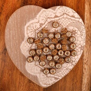 Beads Glitter cinnamon 10x5mm