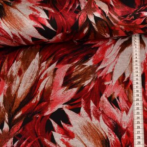 Viscose Jersey wild blossoms red black