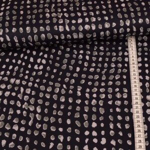 Viscose Jersey two colored spots on navy
