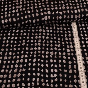Viscose Jersey two colored spots on black