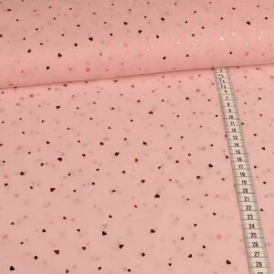 sparkle soft tulle - hearts pink