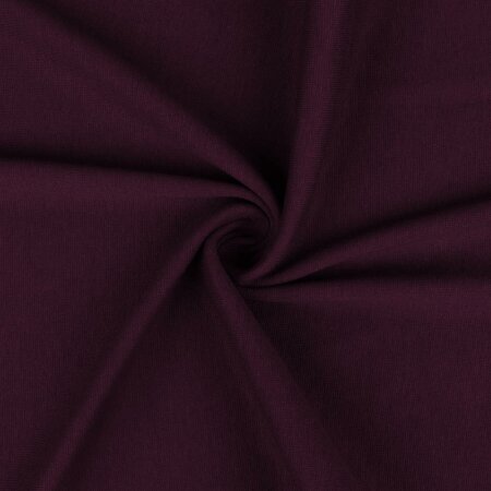 Organic uni Cuffs Amelie fine-ribbed - dark purple
