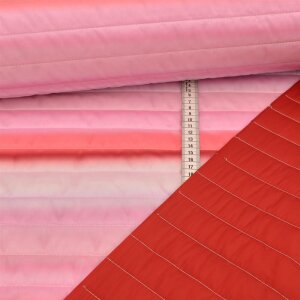 Rhombus Quilting double face - color gradient - pink red