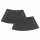 Cord end - cord cap - imitation leather gray - 2 pieces