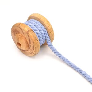 Twisted Cotton Cord Uni light blue 10mm