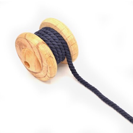 Twisted Cotton Cord Uni navy 10mm