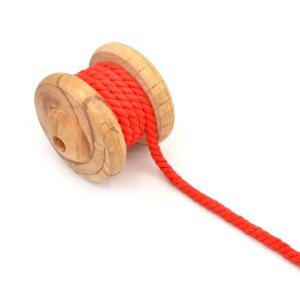 Twisted Cotton Cord Uni red 10mm