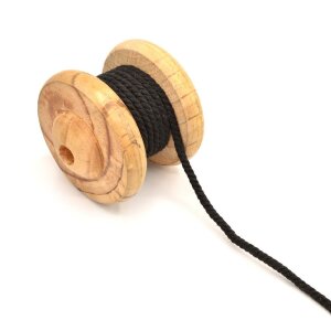 Twisted Cotton Cord Uni 6mm black