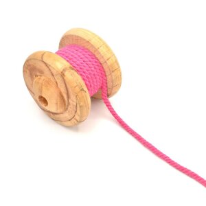 Twisted Cotton Cord Uni 6mm pink