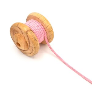 Twisted Cotton Cord Uni 6mm light pink