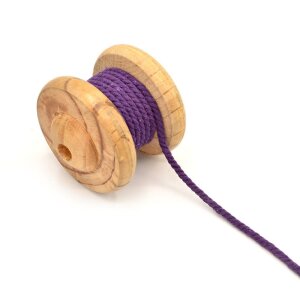 Twisted Cotton Cord Uni 6mm purple