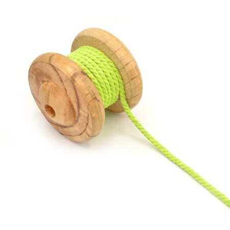 Twisted Cotton Cord Uni 6mm lime