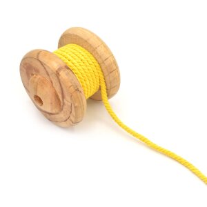 Twisted Cotton Cord Uni 6mm yellow