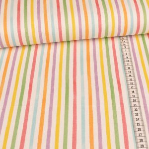 Canvas - colorful stripes on white