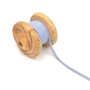 Twisted Cotton Cord Uni 6mm light blue